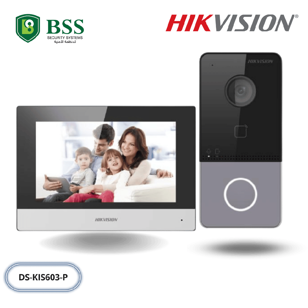 Hikvision IP Intercom Kit KIS603-P | Smart IP Video Intercom Kit for Villas & Houses - Single Call Button